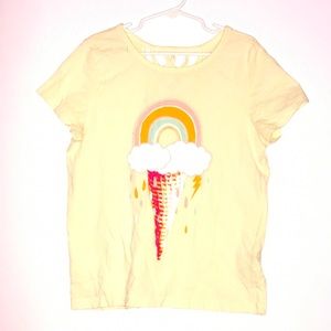 Girls drip ice cream shirt with laced back